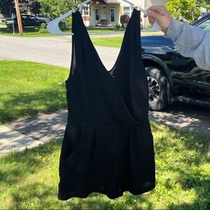 Elegant Black Sleeveless Romper